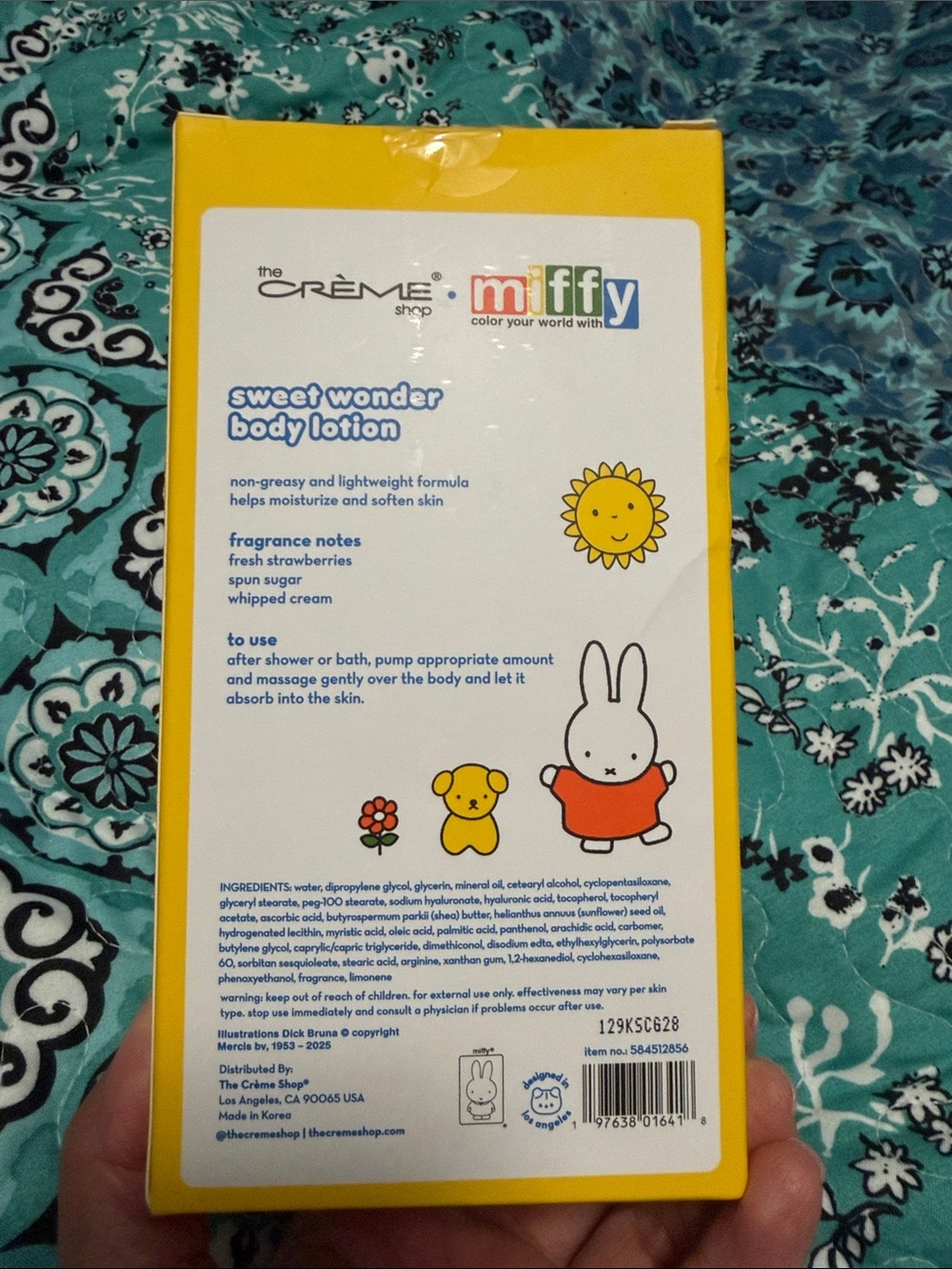 The Creme Shop X Miffy Moisturizing Sweet Wonder Body Lotion - NIB - Picture 4 of 4